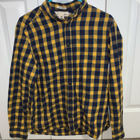 yellow plaid dress h&m